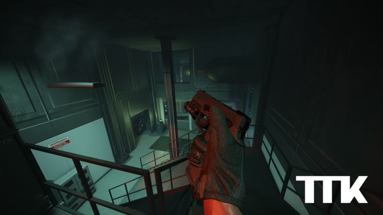 Official TTK Testing gameplay view inside an industrial map